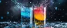 nanoemulsified cannabis oil droplets in water solution