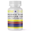 NOW + THEN Phoenix Tear Capsules 25mg bottle with colorful label.