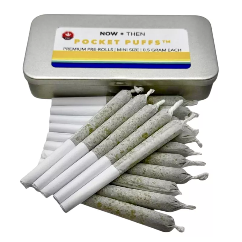 Pocket Puffs Indica Prerolls 7.5g / 15pcs – NOW+THEN