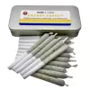 Premium Pocket Puffs pre-rolled cannabis joints in sleek NOW + THEN tin.