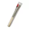 Clear tube with a pre-rolled cannabis joint and THC label.