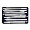 Pre-rolled joints in a metal tin box with individual slots for organized and secure storage.