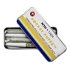 Portable tin of premium cannabis pre-rolls, NOW + THEN Pocket Puffs, mini size, 0.5g each.