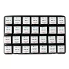 30-day medication organizer with labeled compartments and dosage instructions.