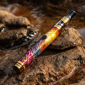 Premium sativa vape pen outdoor setting