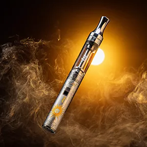 Premium sativa vape pen outdoor setting
