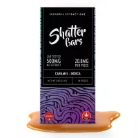 Euphoria Extractions shatter bars vancouver 500mg indica caramel pieces cannabis edibles
