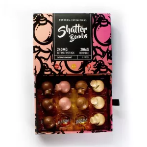 Sativa THC Chocolate Shatter Bomb 240mg / 12pcs – Euphoria Extractions