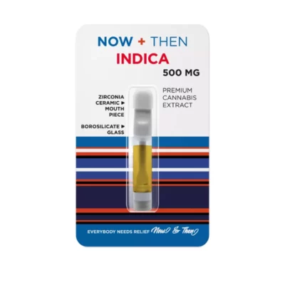 Now + Then Indica 500mg Vape Cartridge with Ceramic Mouthpiece