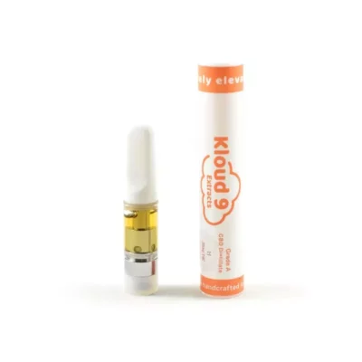 Kloud 9 Extracts cartridge with CBD oil and stylish packaging for wellness-focused vaping.