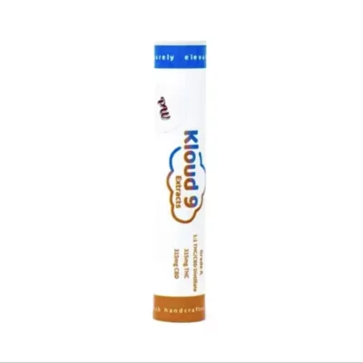 Kloud 9 Extracts Creme Caramel vape cartridge with balanced 315mg THC/CBD.