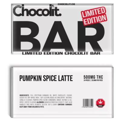Chocolit Pumpkin Spice Latte Bar with 500mg THC - Limited Edition Packaging