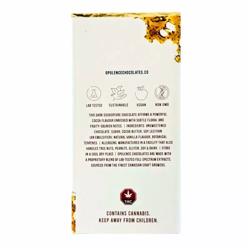 High Dose Vegan Dark Sativa Shatter Bar 1200mg / 24pcs – Opulence