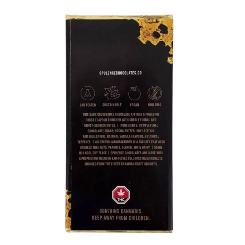 High Dose Vegan Dark Indica Shatter Bar 1200mg / 24pcs – Opulence