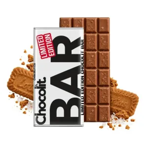 Chocolit Limited Edition bar, milk chocolate, biscuits, and sea salt.