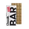 Chocolit bar packaging next to a light brown chocolate bar.