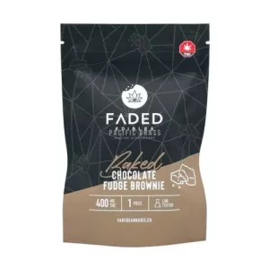 THC Chocolate Brownie 400mg / 1pcs – Faded Edibles