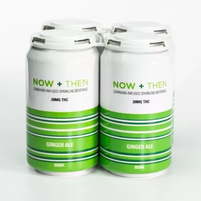 Now + Then 20mg THC Ginger Ale Cannabis Drink, 355ml Twin Pack