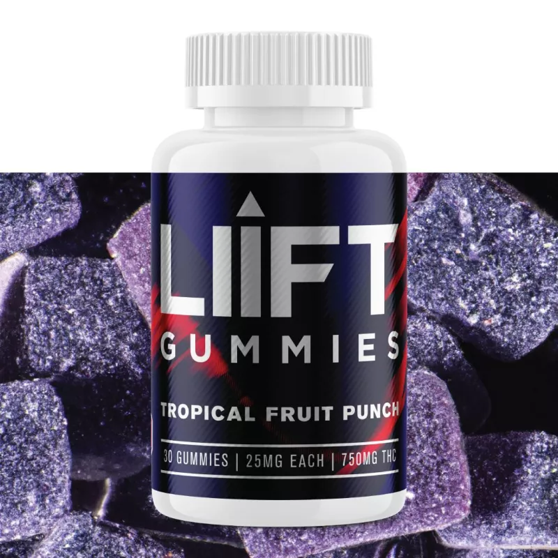 LIIFT 750mg THC Tropical Fruit Punch Gummies - 30 Count