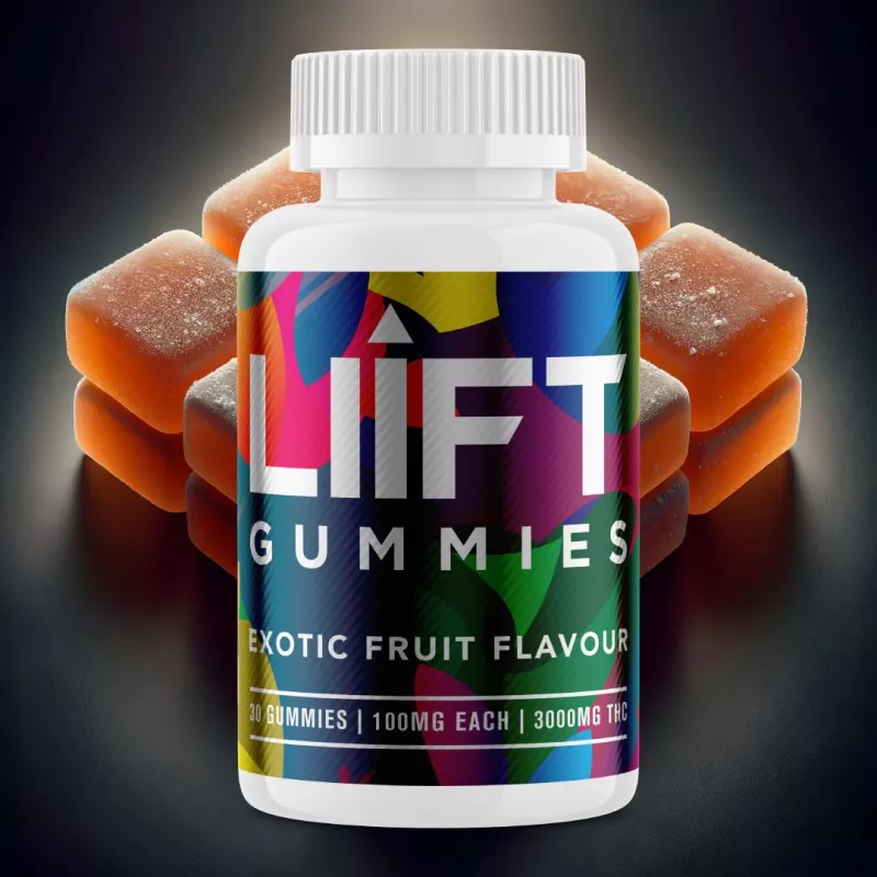 LIIIFT Exotic Fruit Flavor Gummies with 3000MG THC - 30 Count Bottle