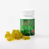 Bottle of Bedtime Bears Key Lime Gummies with yellow gummies