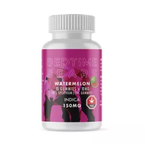 Watermelon Bedtime Vegan THC Gummy Bears – Indica 10mg x 15pcs (150mg) – KANDY KANDY