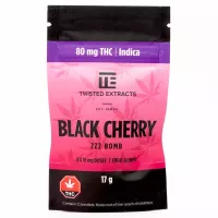 Black cherry indica THC gummies by Twisted Extracts