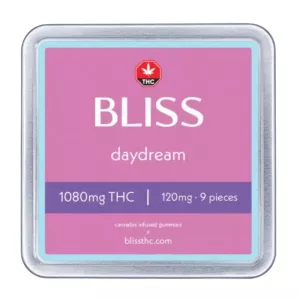 Daydream Divisible High Dose THC Gummies 120mg x 9pcs (1080mg) – Bliss Edibles