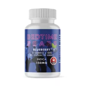 Blueberry Bedtime Vegan THC Gummy Bears – Indica 10mg x 15pcs (150mg) – KANDY KANDY