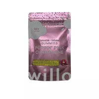 Pink champagne THC gummies by Willo sativa cannabis edibles