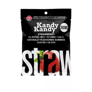 Strawberry Vegan Indica THC Gummies 40mg x 5pcs (200mg) – KANDY KANDY