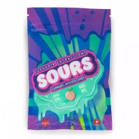Indica Peach Sours THC gummies by Euphoria Extractions
