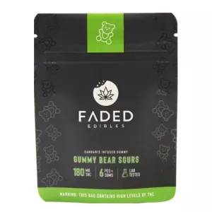 Vegan THC Gummy Bears 30mg x 6pcs (180mg) – Faded Edibles