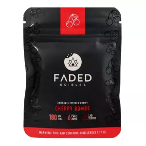 Cherry Bomb Vegan THC Gummies 30mg x 6pcs (180mg) – Faded Edibles