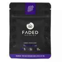 Grape vegan THC gummies Faded Edibles package