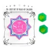 Pack of THC gummies with green hexagonal candies