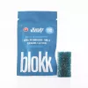 Blue Raspberry THC Gummies by Kandy Kandy in resealable bag, 75mg each, 8 count.