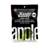 Kandy Kandy Green Apple THC Gummies packaging with cannabis icon and flavor details.