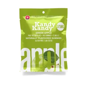 Green Apple Vegan Distillate THC Gummies 75mg x 5pcs (375mg) – KANDY KANDY