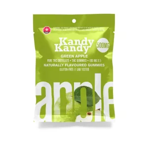 Green Apple Vegan Distillate THC Gummies 100mg x 5pcs (500mg) – KANDY KANDY