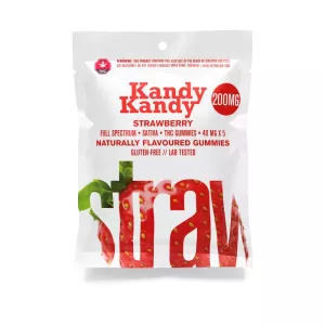 Strawberry Vegan Sativa THC Gummies 40mg x 5pcs (200mg)  – KANDY KANDY