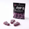 Kandy Kandy grape THC gummy feet and packaging on a white background.
