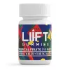 Tropical fruit gummies with 10 mg CBD and 10 mg THC per serving for balanced relaxation.