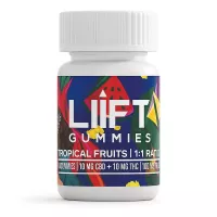 LIIFT tropical ratio gummies with balanced CBD THC formula