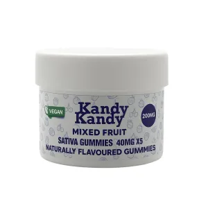 Mixed Fruit Vegan Sativa THC Gummies 40mg x 5pcs (200mg)  – KANDY KANDY