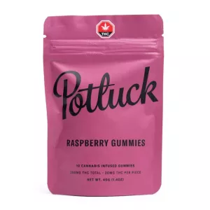 Raspberry THC Gummies 20mg x 10pcs (200mg) – Potluck