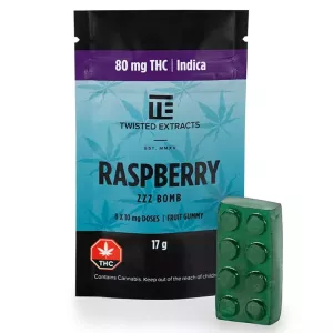 Blue Raspberry Indica Jelly THC Gummies 10mg x 8pcs (80mg) – Twisted Extracts