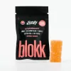 Strawberry Indica THC gummies, 600mg, gluten-free, divided doses, lab-tested.