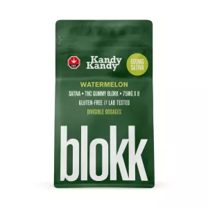 Watermelon Sativa Vegan THC Gummies Blokk 75mg x 8pcs (600mg) – KANDY KANDY