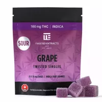 Sour Grape Indica THC gummies by Twisted Extracts